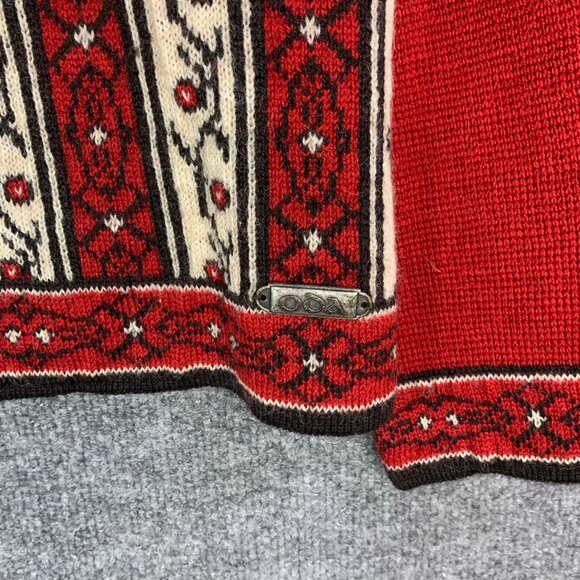 Vintage ODA Of Norway Wool Fair Isle Cardigan Sweater Metal Clasp S - Picture 4 of 14